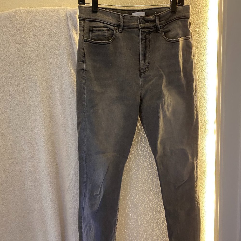 Ann Taylor Loft "The Sculpt Jegging" Light Grey Stretchy Denim - Size 8